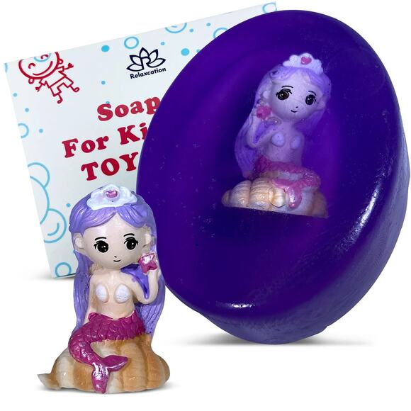 Sweet Berries Soap Bar for Kids With MERMAID Toy Inside - Picture 1 of 6